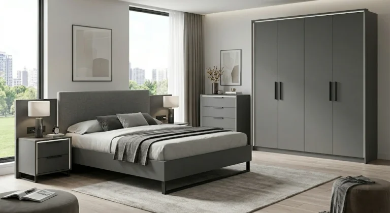 Fenton Carbon Grey bedroom 4